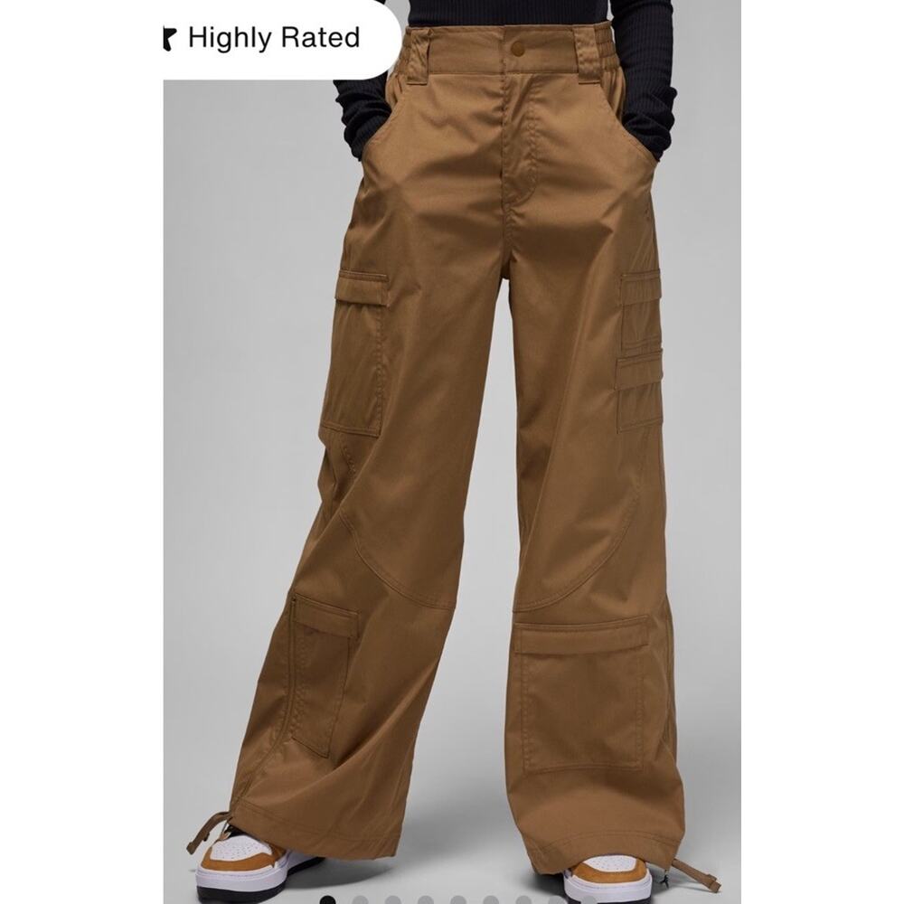 Nike Jordan Chicago Pants Wide Leg Cargo Brown Kelp Women’s medium